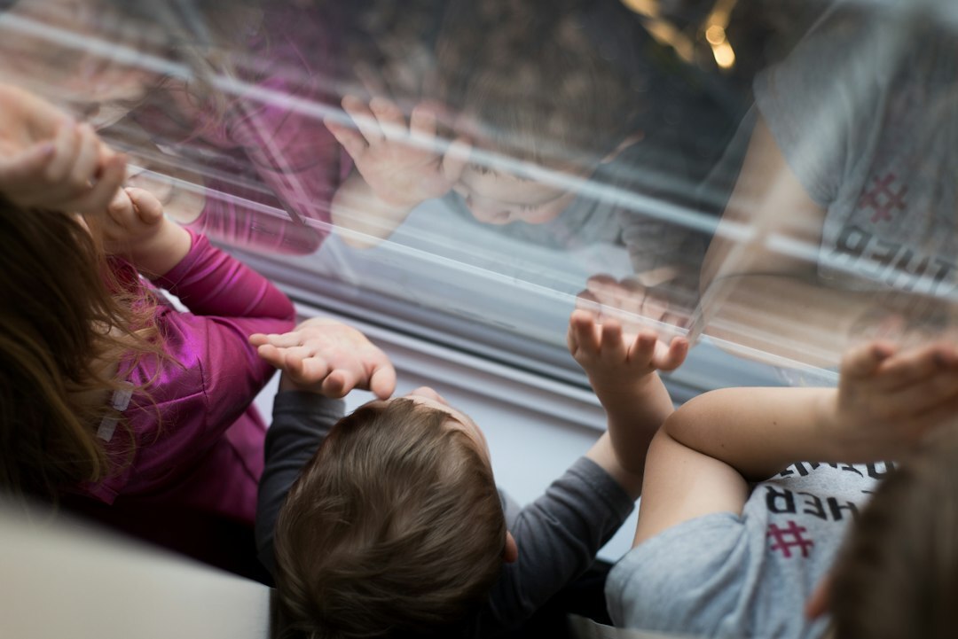 woman with children in home
